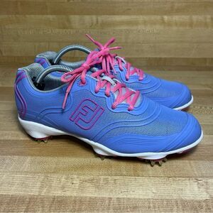 Footjoy Sneakers Women Size 7M Blue Aspire Golf Spike Periwinkle 98896 Flex Zone